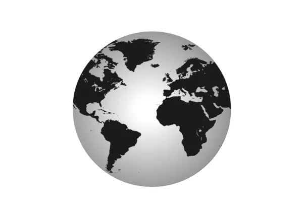 Globe zwart en wit — Stockfoto