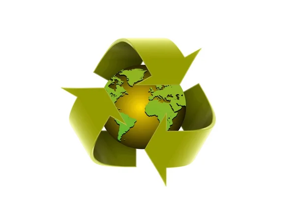 Globalny recykling — Zdjęcie stockowe