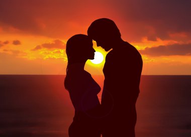 Romantic sunset clipart