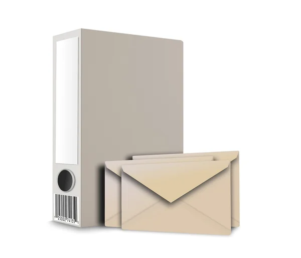 Poczta i folderu — Zdjęcie stockowe
