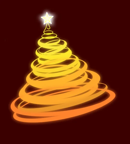Glowing christmas tree — Stock Photo, Image
