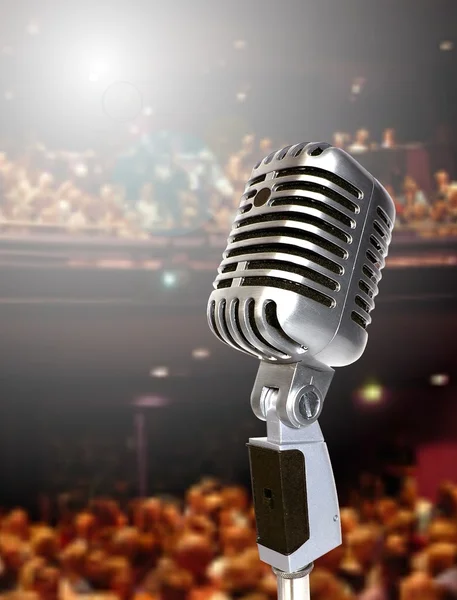 Mic on stage — Stock Photo, Image