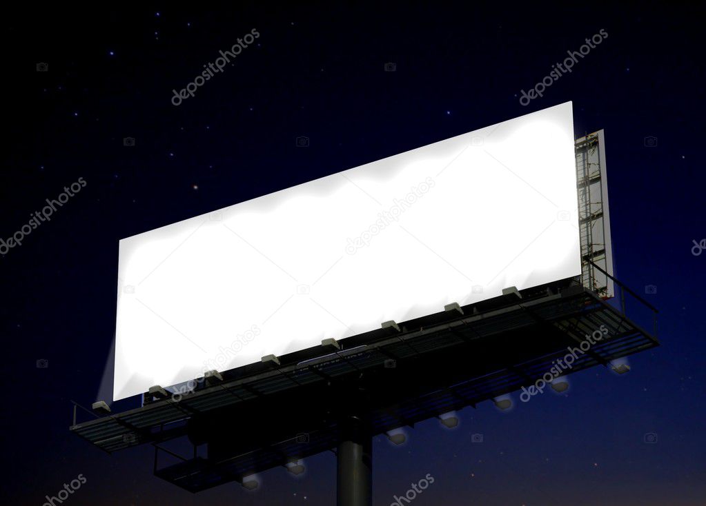 Billboard at night