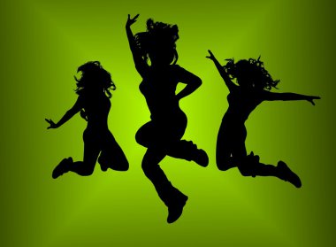 Dancing girls clipart