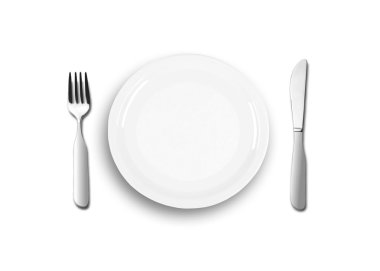 Empty plates clipart