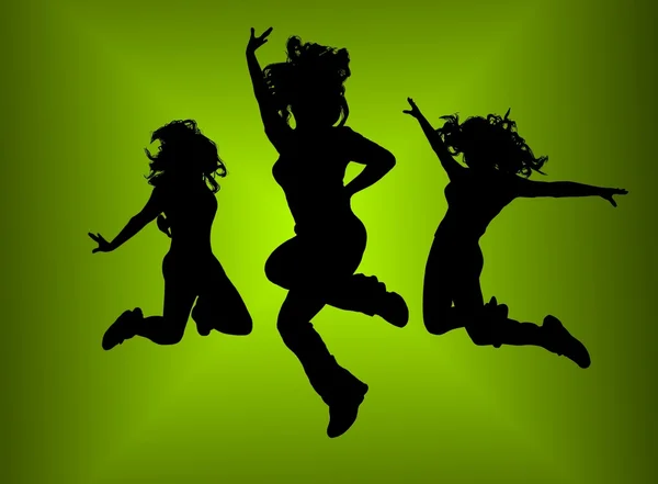 Dans eden kızlar — Stok fotoğraf