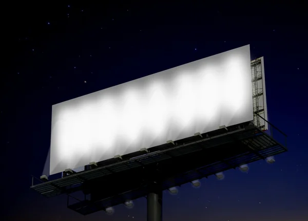 Billboard à noite — Fotografia de Stock