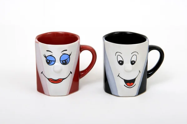 He- & She- tazze di caffè — Foto Stock
