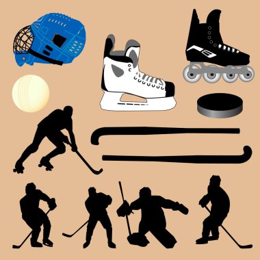 Hockey collection clipart