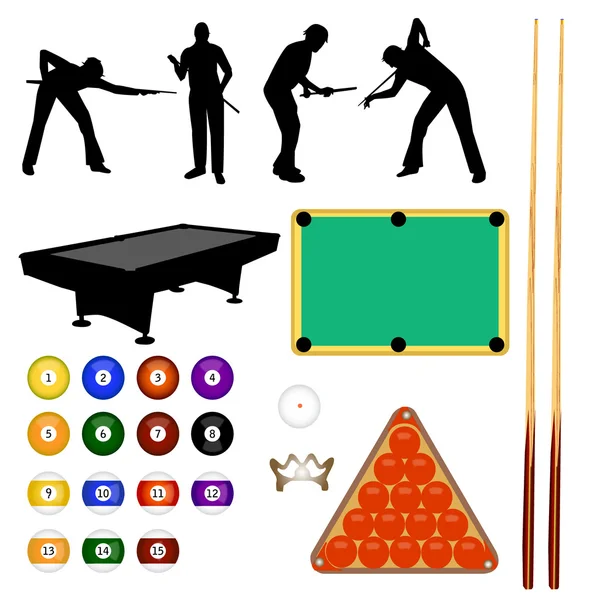 stock vector Billiard collection - vector