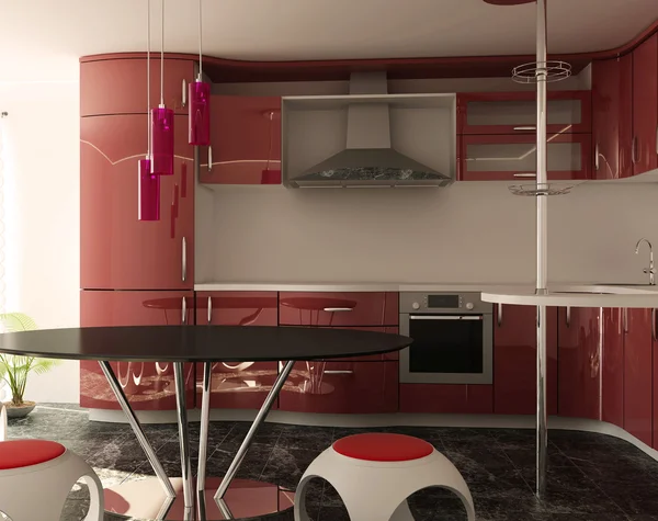 Moderne interieur van keuken. — Stockfoto