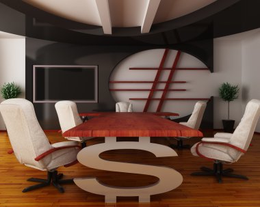 Interior of fine office clipart