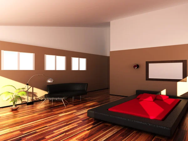 Interior de um quarto de dormir — Fotografia de Stock
