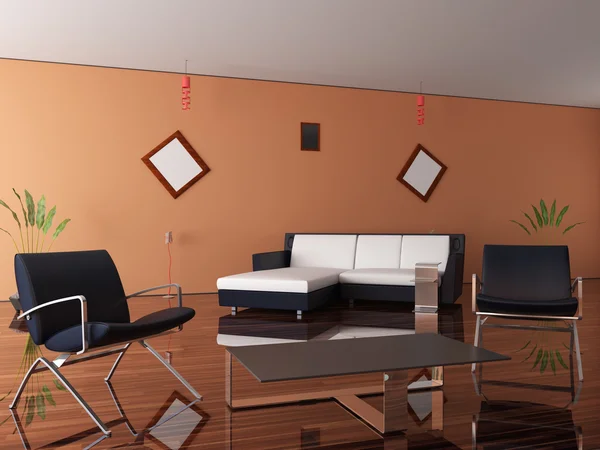 Новый интерьер комнаты — стоковое фото