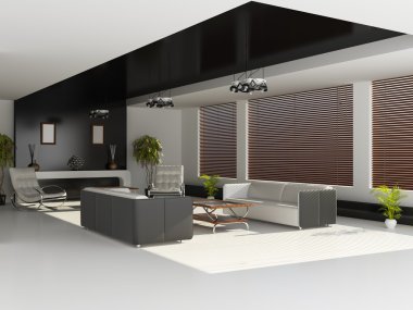 bir salonun modern iç