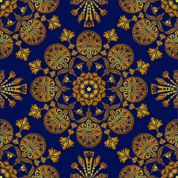 Сине-синий декоративный узор — стоковый вектор