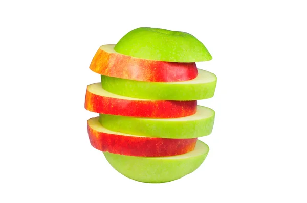Zielone i czerwone jabłka — Zdjęcie stockowe