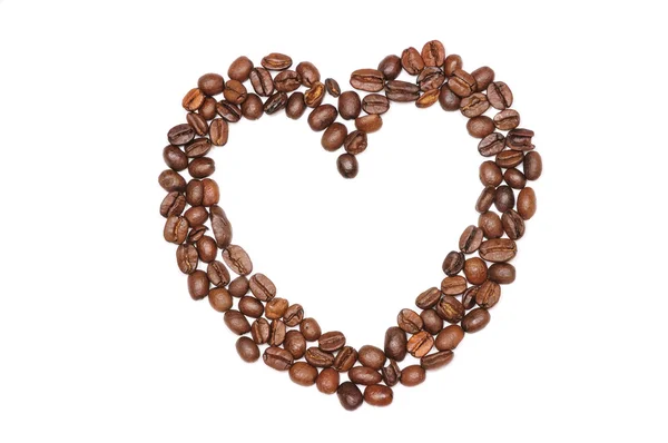 Kahve boş kalp — Stok fotoğraf
