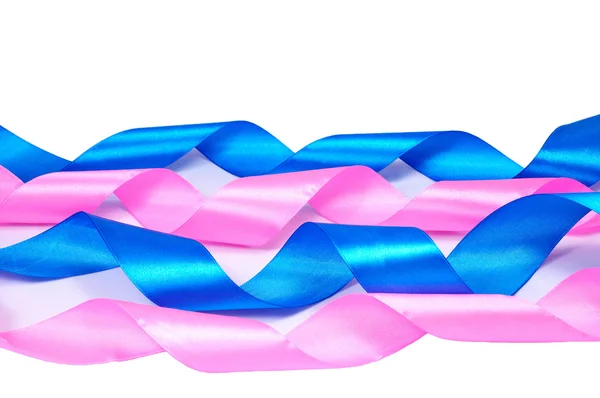 Pink and blue ribbons — Stock Photo, Image
