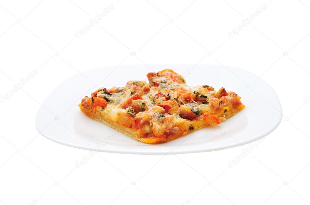 Pizza on a plate