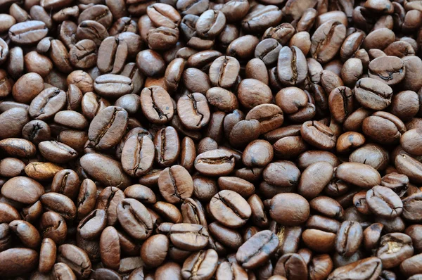 Hintergrund der gerösteten Kaffeebohnen — Stockfoto