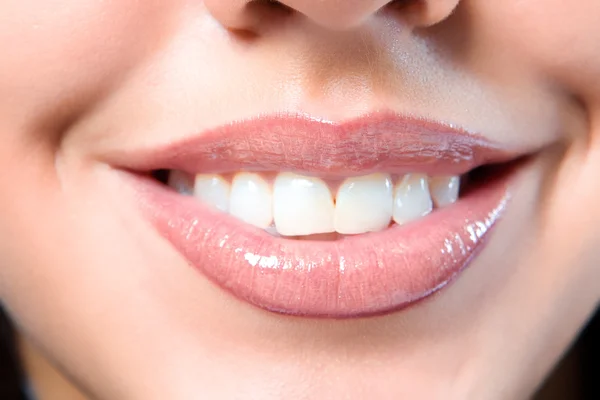 Close up a mouth of the girl — Stock Photo, Image