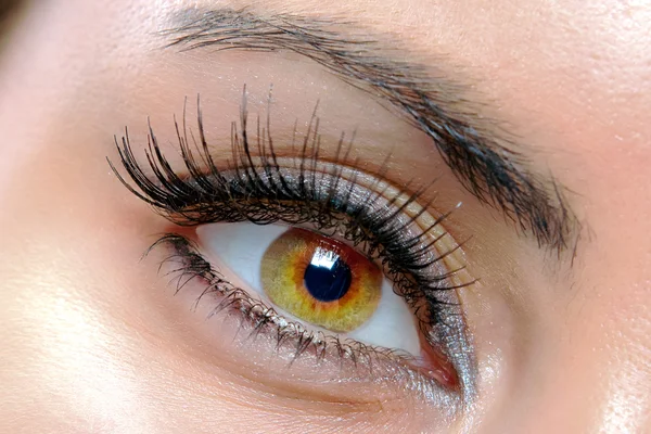 Oko kobiece makro — Zdjęcie stockowe