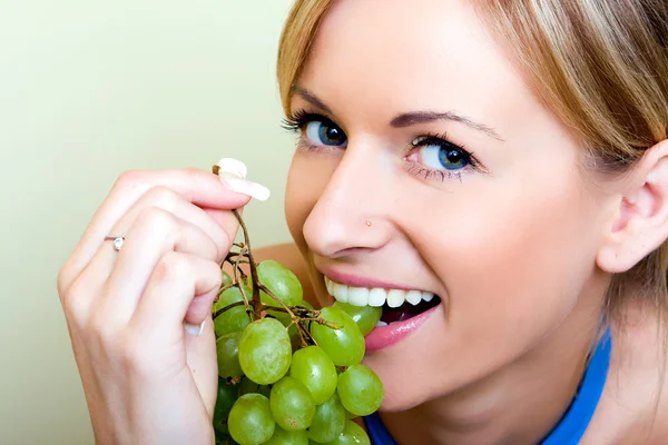 Stock image The girl on kitchen