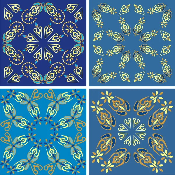 Zeichnung für Bodenfliesen im orientalischen Stil — Stockvektor