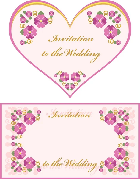 Inbjudan till bröllopet — Stock vektor