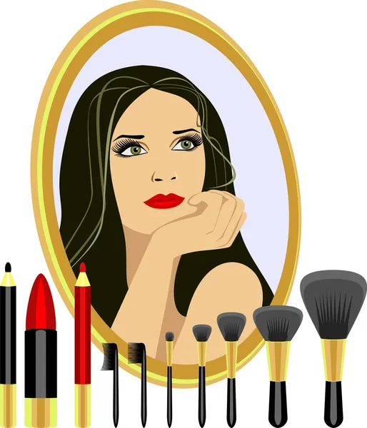 Set pour maquillage — Image vectorielle
