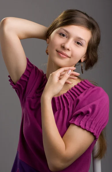 Young charming brunette — Stock Photo, Image