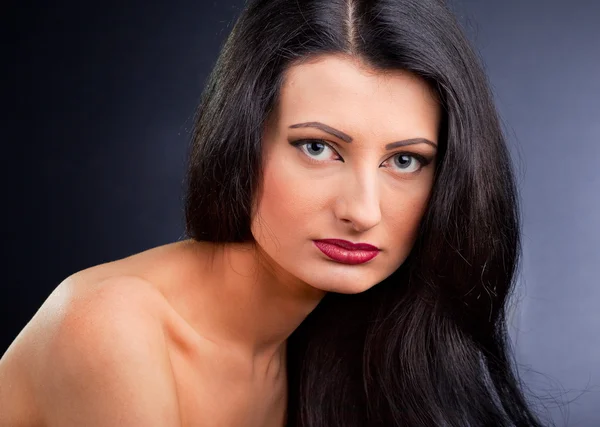 Beautiful young woman face — Stock Photo, Image