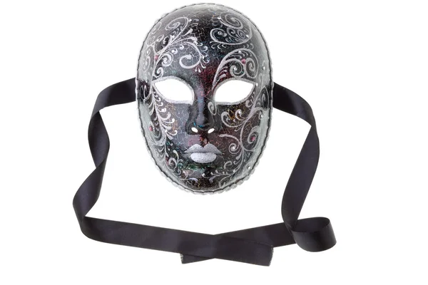 Zilveren en zwarte masker — Stockfoto