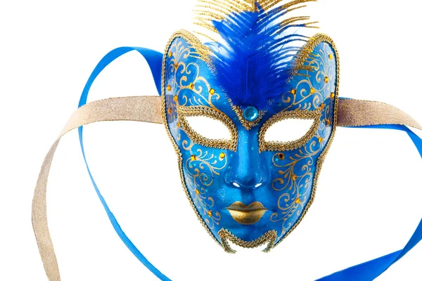 Maschera blu e oro — Foto Stock