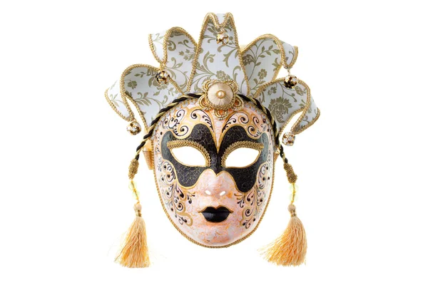 Černá a zlatá maska — Stock fotografie