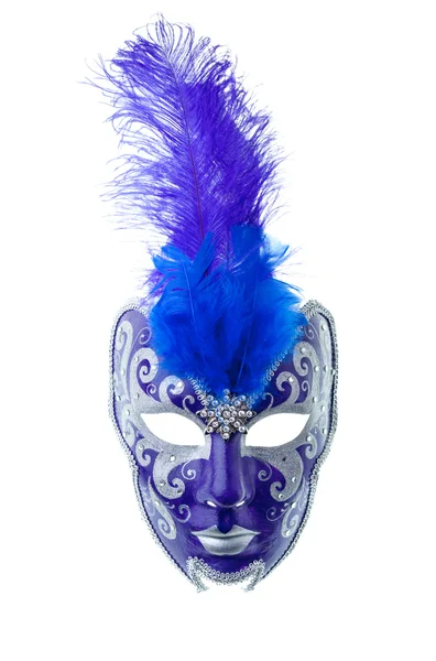 Blaue und silberne Maske — Stockfoto