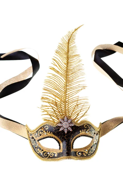 Schwarz-goldene Maske — Stockfoto