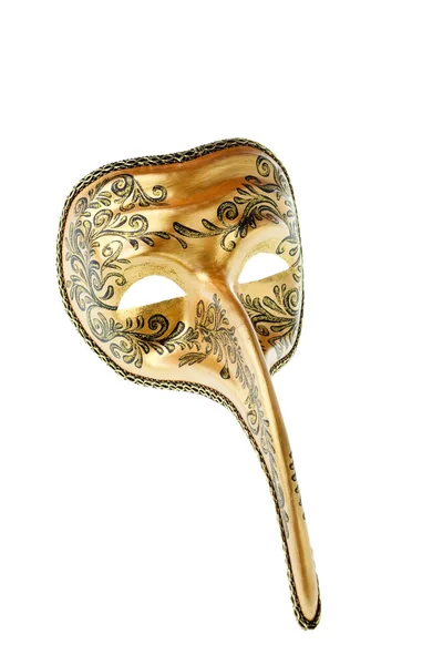 Schwarz-goldene venezianische Maske — Stockfoto
