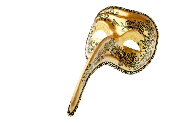 Zwart en goud Venetiaanse masker — Stockfoto