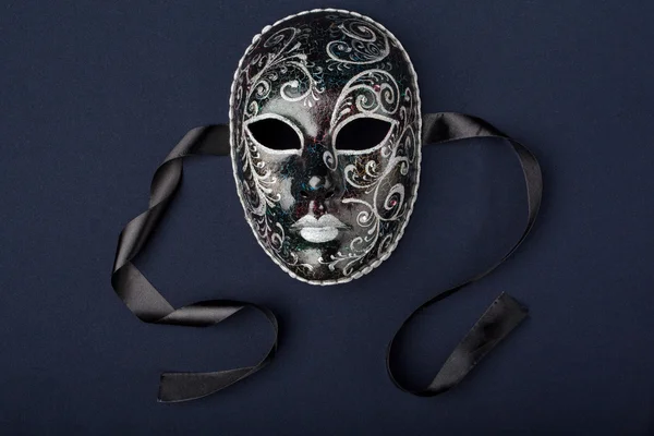 Maschera argento e nero — Foto Stock
