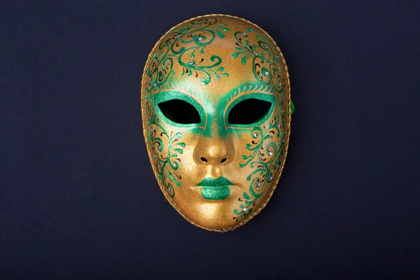 Green and gold mask — Stock Photo, Image