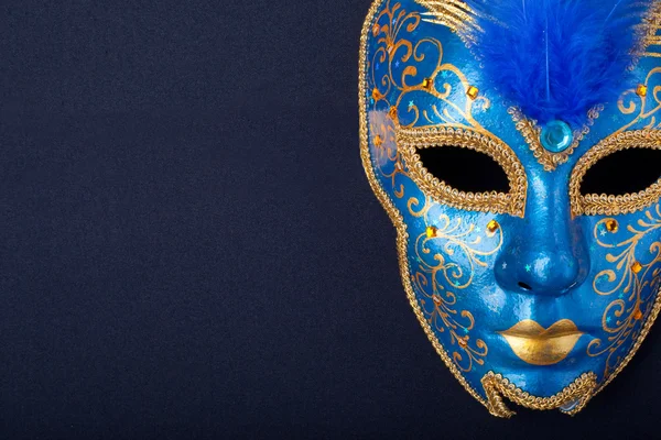 Mavi ve altın maske — Stok fotoğraf