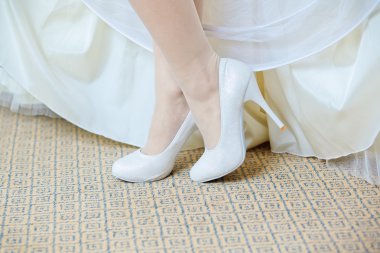 Photo of beautiful bride's shoes clipart