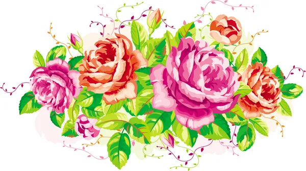 Roses Vintage — Image vectorielle