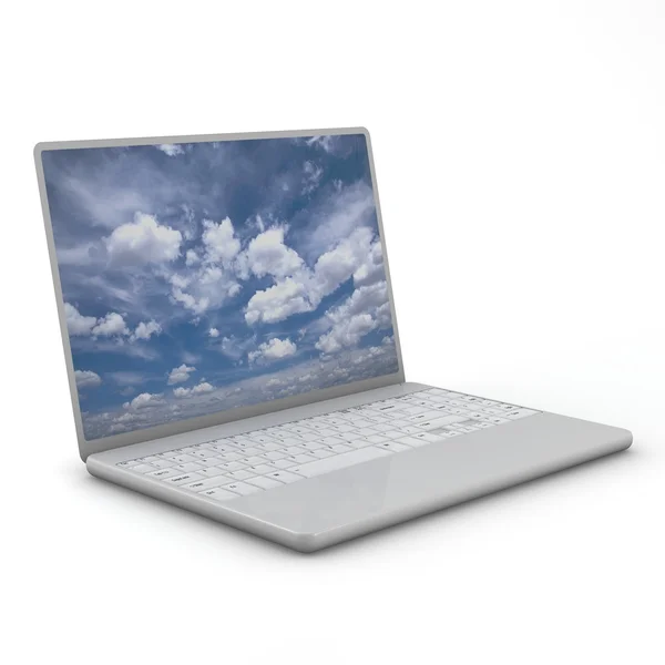 Laptop Izolált. Stock Fotó