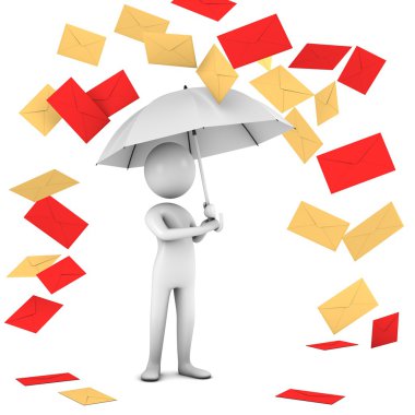 Rain Of Mail. clipart