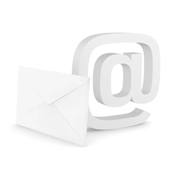Symbool en envelop — Stockfoto