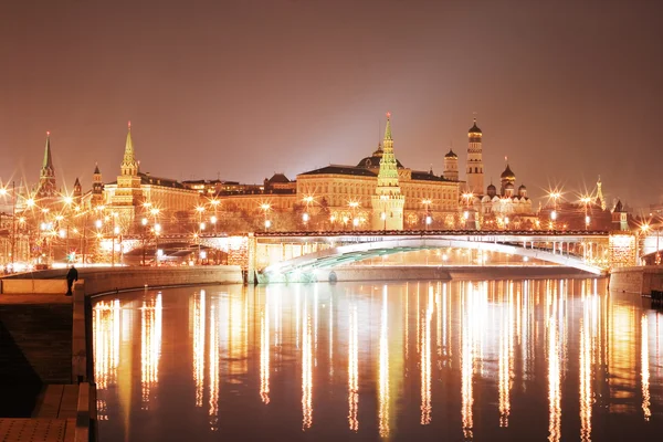 Moscow kremlin di malam hari — Stok Foto