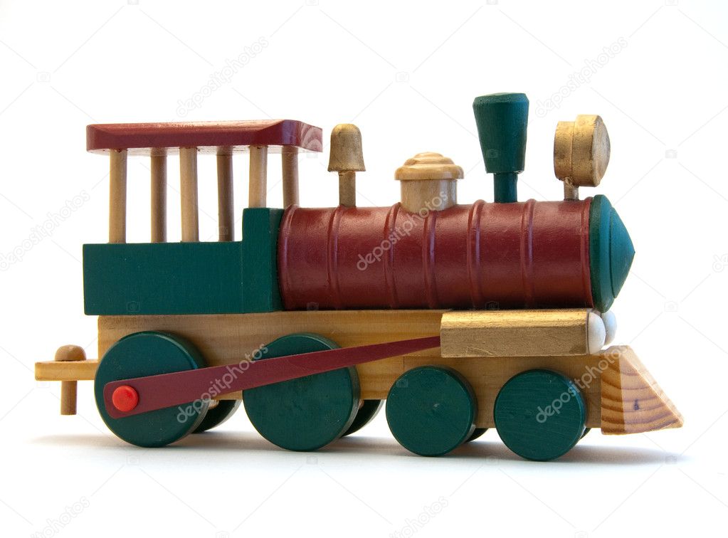 wooden train engine